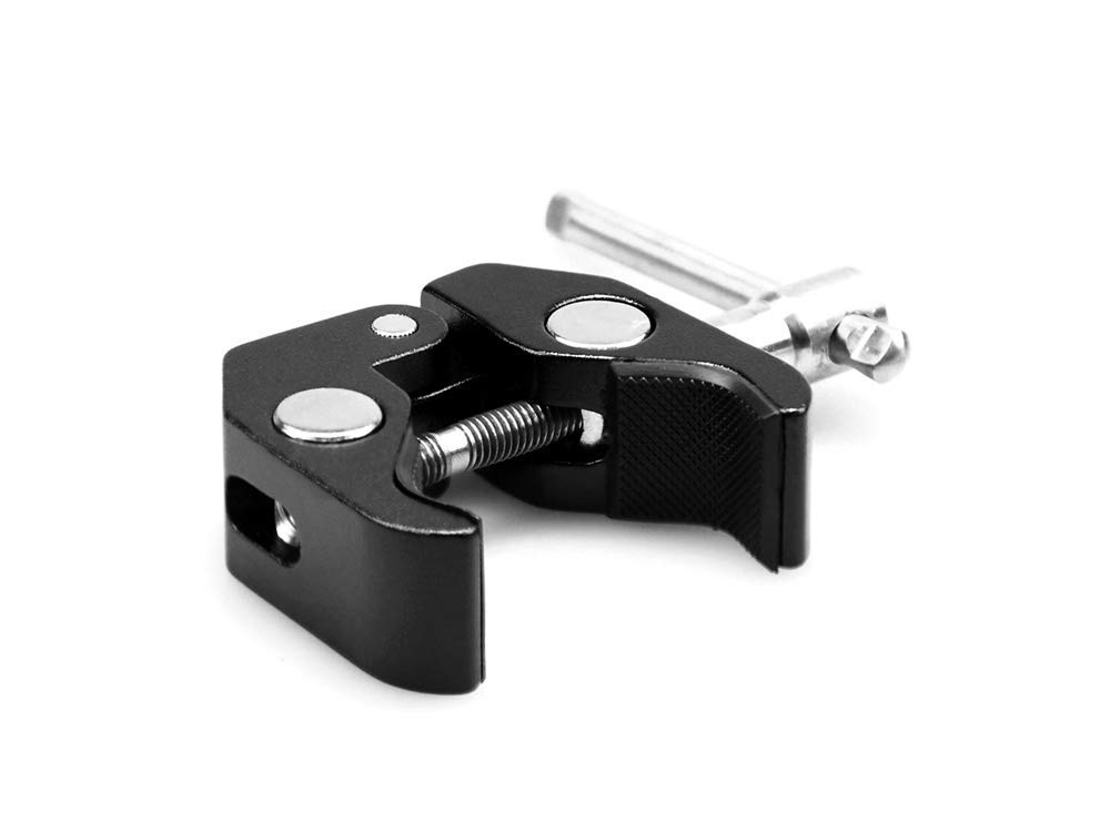 HIFFIN® Super Clamp Photography Camera Crab Clamp with 1/4''-20 to 1/4'' 20 Screw Converter for 15mm Rods/ Lights/ Umbrellas/Shelves/Cross Bars and More