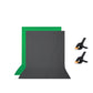 HIFFIN® 8x12 ft Green|Gray Screen, Photography Backdrop Background with 2 Clip, Chromakey Panel for Photo Backdrop Video Studio, Muslin Background Screen