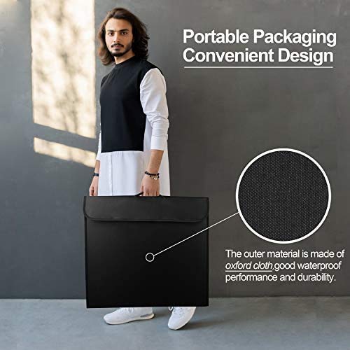 HIFFIN® 832"/80CM Photo Studio Light Box Shooting Tent, Adjustable 126 LED Panel Light Bulbs with Table Top Softbox Cube, 3 Colors Backdrops(Black...