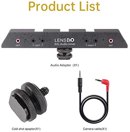 HIFFIN® LENSGO D2L Microphone MIC Audio Adapter Adaptor Voice Frequency Regulator balck FOR CAMERA, CAMCORDER,SMARTPHONE FEATURES OUTPUT GAIN ADJUSTMENT HIGT-PASS FILTER ADJUSTMENT,REAL