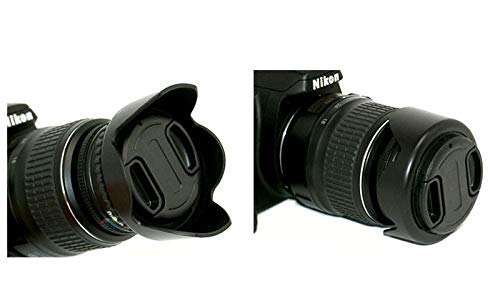 HIFFIN 55mm Flower Lens Hood Screw Mount for Canon Nikon Sony Olympus Pentax & All Other Digital SLR Cameras (55mm Flower Lens Hood)