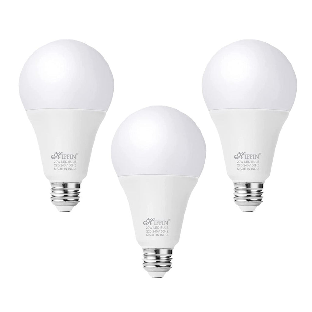 HIFFIN® Pack of 3pcs Super Bright Light Bulb 20 Watt Equivalent A21 LED Light Bulb, White 3000K, 2200 High LED Bulb, E27 Base, Non-Dimmable