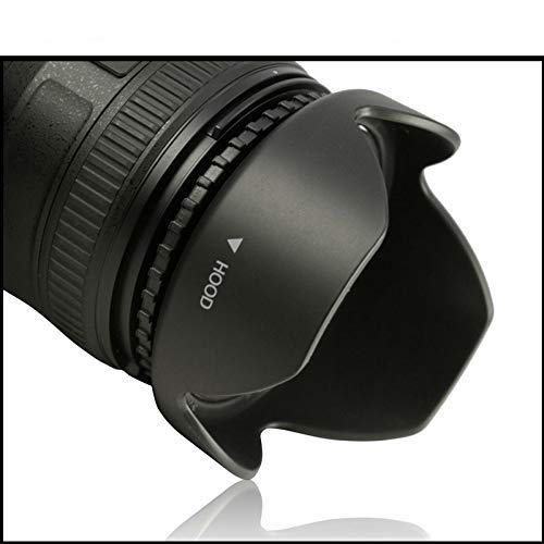 HIFFIN 55mm Flower Lens Hood Screw Mount for Canon Nikon Sony Olympus Pentax & All Other Digital SLR Cameras (55mm Flower Lens Hood)