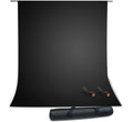 HIFFIN® Black Screen Backdrop 6x10 ft with Stand 6x9FT Photography Backdrop with 1PC 6.5FT T-Shape Backdrop Stands, 2PCs Spring Clamps, 1PCs Carry Bag