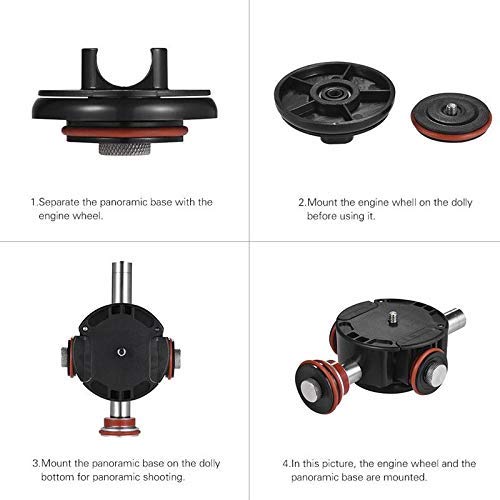 L8X Slider Dolly Photography Electronic Car with Remote Control Ball Head Phone Clip