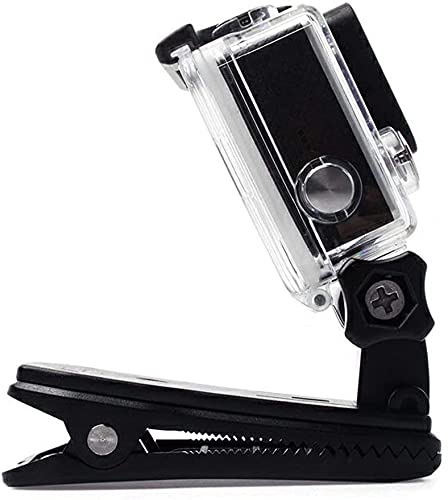 HIFFIN® 360 Degree Backpack Hat Belt Clip Clamp Mount for Go Pro Hero 2/3/3+ (Black)