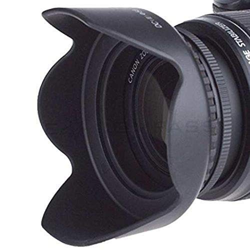HIFFIN 62mm Flower Lens Hood Screw Mount for Canon Nikon Sony Olympus Pentax & All Other Digital SLR Cameras (62mm Flower Lens Hood)
