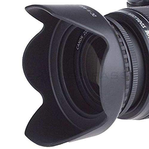HIFFIN 55mm Flower Lens Hood Screw Mount for Canon Nikon Sony Olympus Pentax & All Other Digital SLR Cameras (55mm Flower Lens Hood)