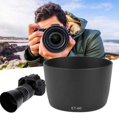 HIFFIN® ET-60 Lens Hood for Canon 55-250 EF75-300III, Camera for Canon EF75-300MM F/4-5.6 III EF-S 55-250MM F/4-5.6 is ET - 60 Lens Hood for Canon EF75-300 USM/EF - S 55-250MM