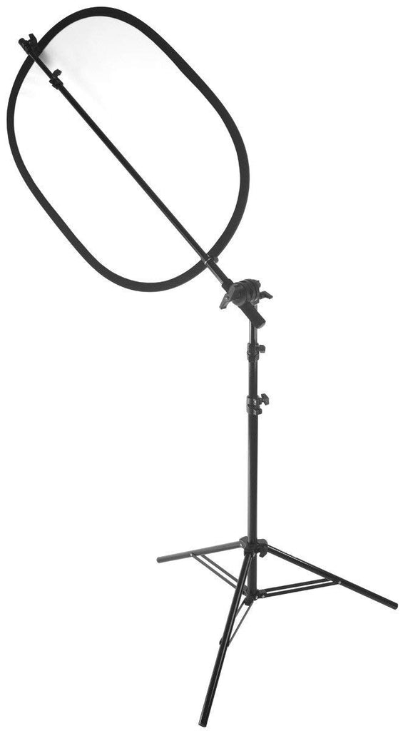 HIFFIN® Reflector Stand Disc Panel HIFFIN Reflector Stand Holder Clamp Reflector Stand Support Arm Holding Cross Arm Boom Stand(Black)