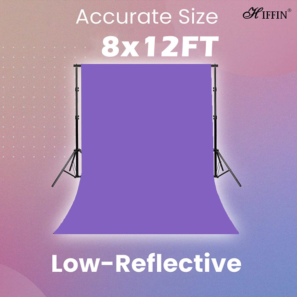 HIFFIN® Purple 8X12FT Professional Backdrop for Background Photography Background Stand for Photo Light Studio Accurate Size 8x12ft