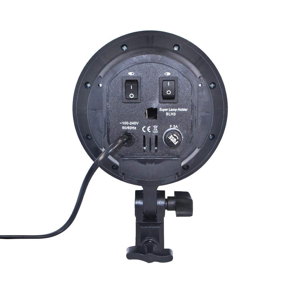 HIFFIN® Photography Photo Light Lamp Bulb Holder E27 Socket Bracket Studio EU Plug (E27 4 LAMP Holder)