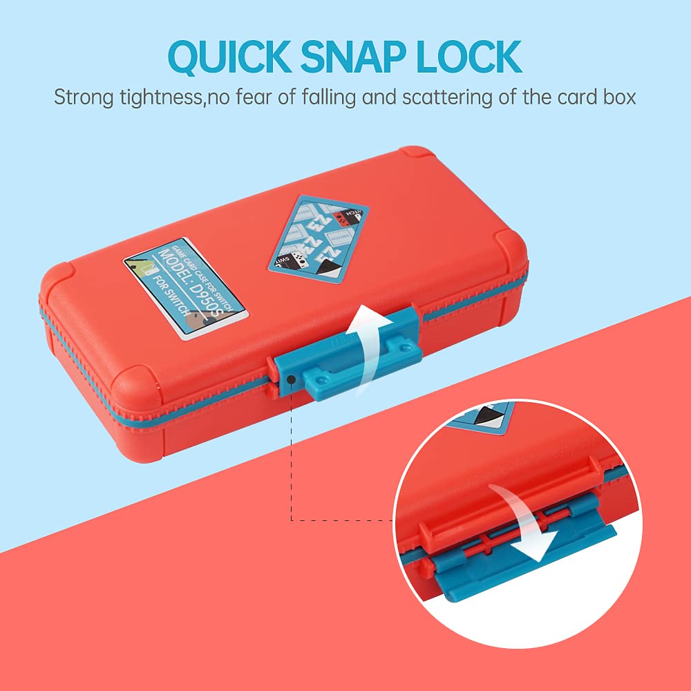 HIFFIN Large Capacity Card Case Compatible with, Protective Memory Card Holder Carrying Storage Box with 23 Cartridge Slots for Nino Switch NS NX (D950S)