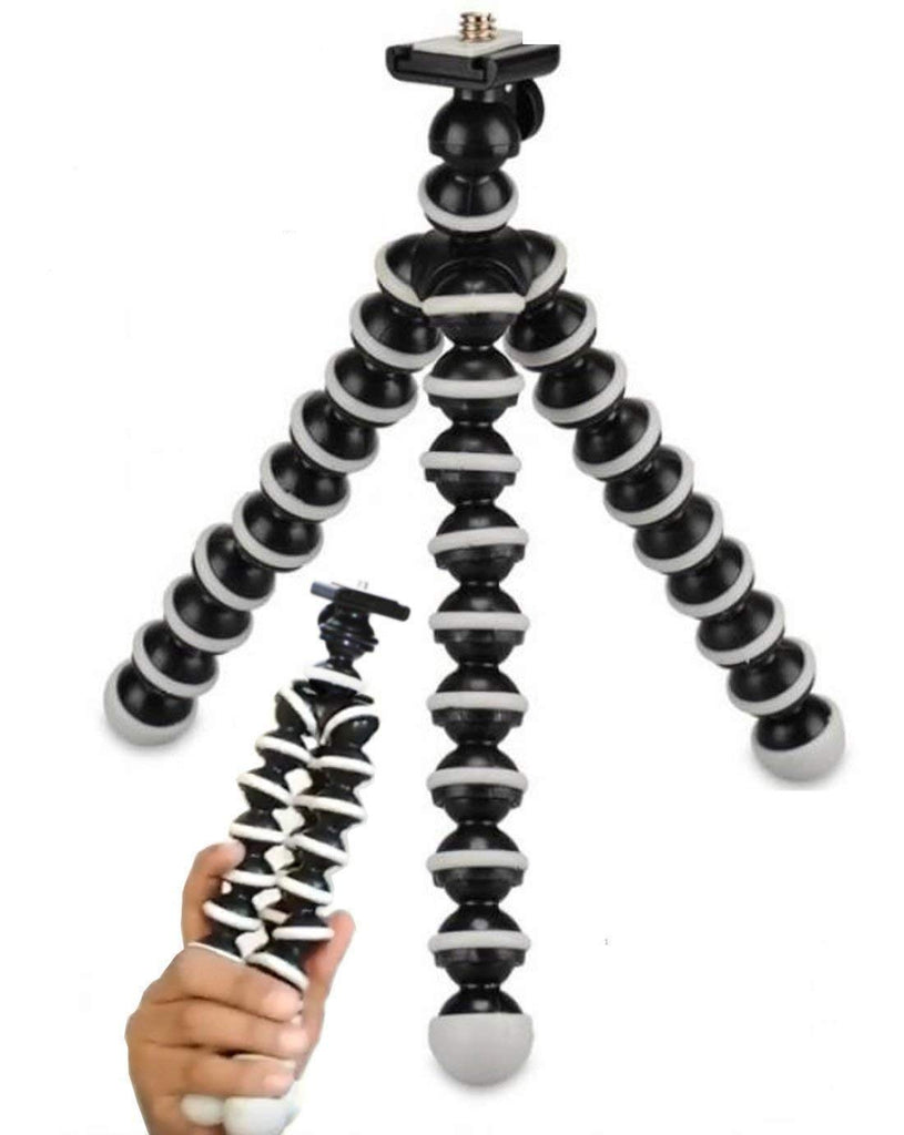 HIFFIN® Gorilla Tripod/Mini Tripod 10+3 inch for Mobile Phone with Holder for Mobile and Ball Head Thick, Flexible Gorilla Stand for DSLR & Action Cameras