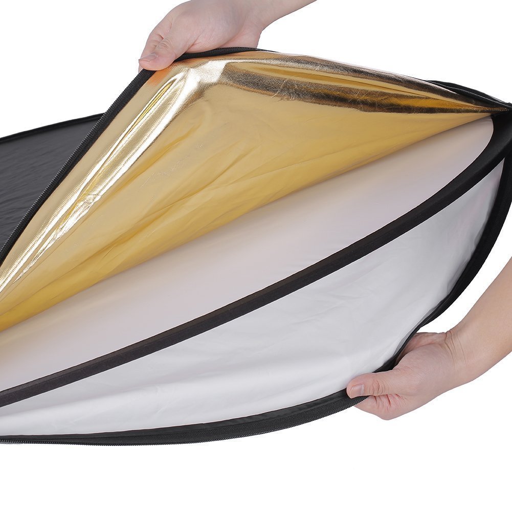 HIFFIN® Special Quality Reflector 32-inch / 80 cm 5 in 1 Photography Camera Reflector Collapsible Multi-Disc Light with Bag - Translucent, Silver, Gold, White and Black