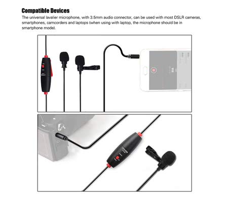 LensGo LYM-DM1 Double Mini Omni-directional Lavalier Condenser Microphone