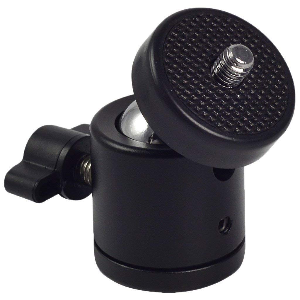 HIFFIN® 5 Pcs Combo Swivel Mini Ball Head 1/4" Screw 360 Degree Aluminum Alloy Body Rotating Swivel Mini Tripod Ball Head with 1/4" Screw...