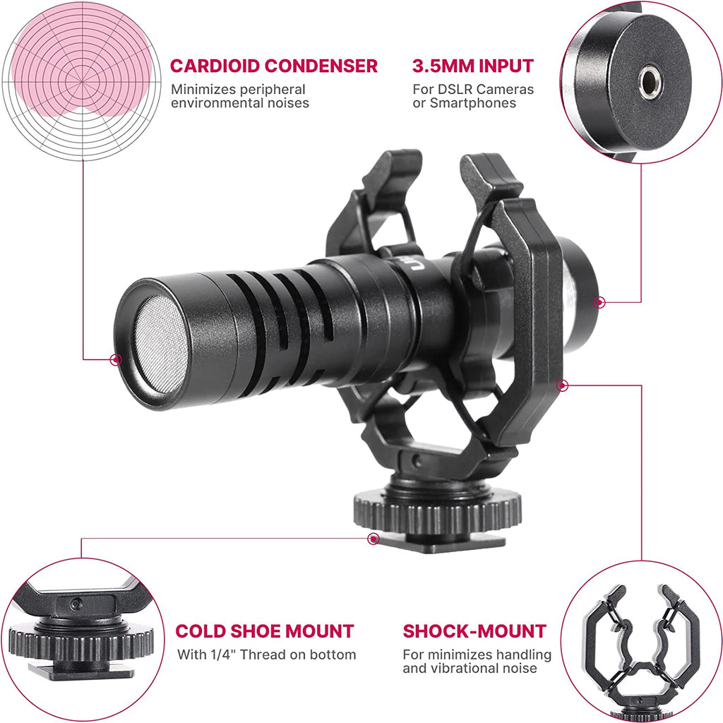 ULANZI Vlogging Kit, Smartphone Video Rig Kit with Flexible Tripod, Extension Arm, LED Light, Microphone, Phone Mount-Protable Octopus Tripod for iPhone Samsung Canon Nikon Sony Camera(Vlogging Kit)