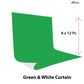 HIFFIN® 8x12 ft, 2-in-1 White Green Screen Backdrop Reversible Photography Backdrop Background, Chromakey Green Screen White Backdrop for Photoshoot Televison Zoom Live Streaming