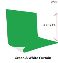 HIFFIN® 8x12 ft, 2-in-1 White Green Screen Backdrop Reversible Photography Backdrop Background, Chromakey Green Screen White Backdrop for Photoshoot Televison Zoom Live Streaming