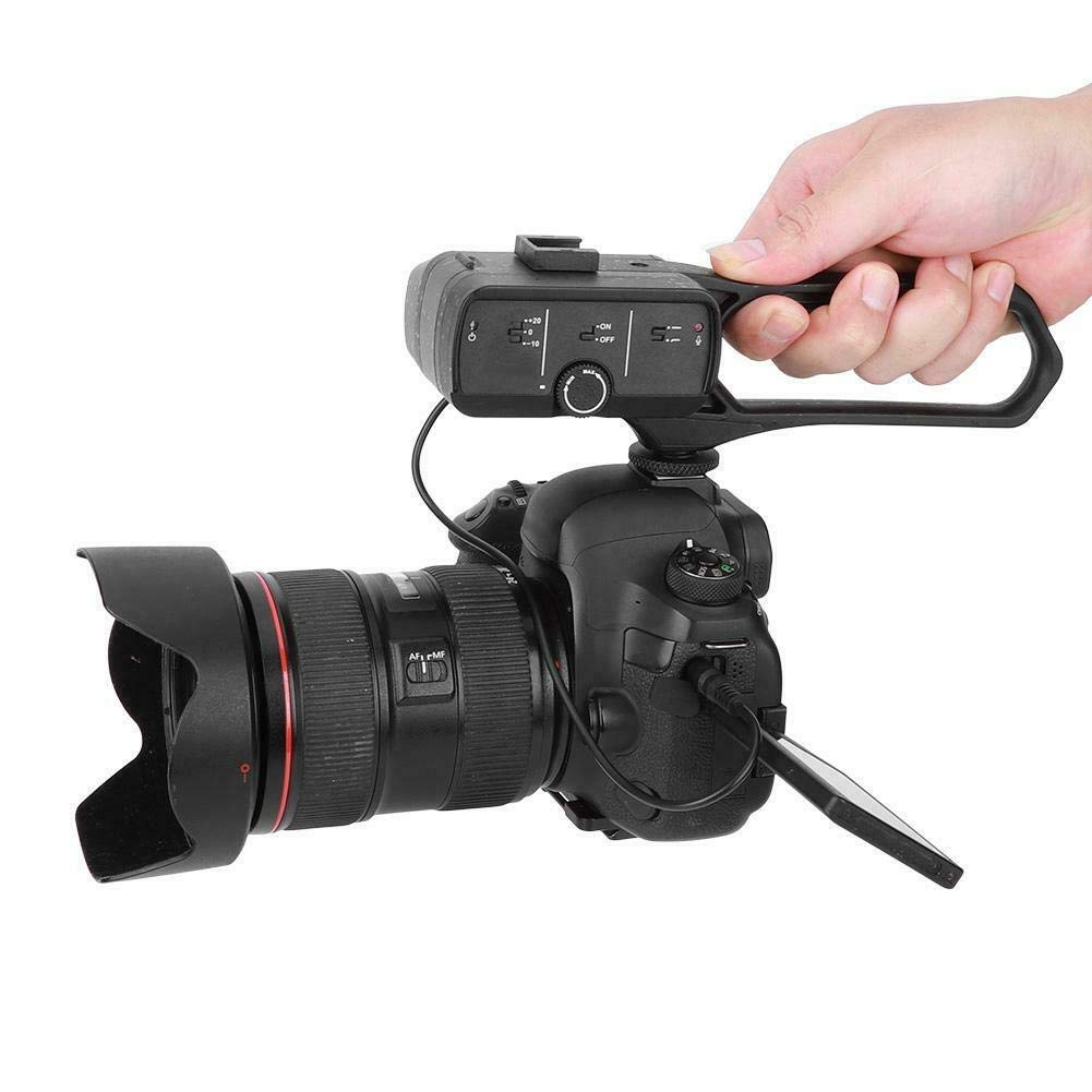 LENSGO D1L Microphone MIC Audio Adapter Adaptor Voice Frequency Regulator Black for Camera, Camcorder,Smartphone Features Output GAIN Adjustment HIGT-Pass...