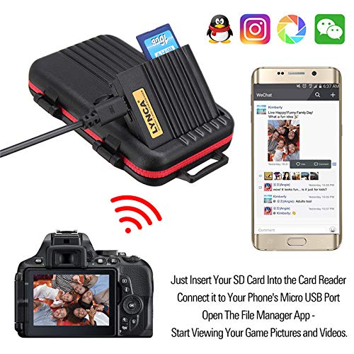 HIFFIN® 2 in 1 Type-c Micro USB OTG Memory Card TF Card CF Card Storage Box Card Reader for Mobile Phone