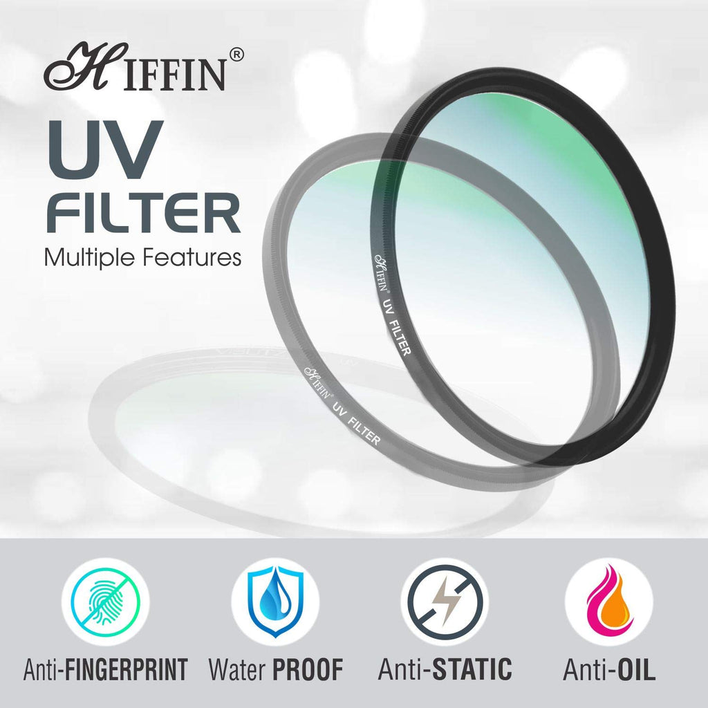 HIFFIN® Ultra Slim Multicoated 16 Layers UV Filter Protection Slim Frame with Multi-Resistant Coating (77 MM)