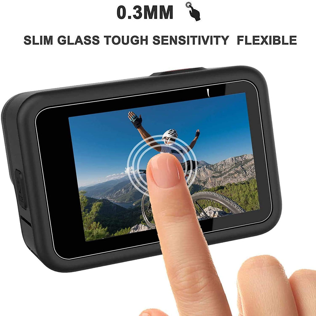 HIFFIN® hero 9 Screen Protector for GoPro Hero 9 Black, Ultra Clear Tempered Glass Screen Protector + Tempered Glass Lens Protector + Tempered Glass Front LCD Display Film for GoPro Hero9 Action Camera