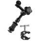 HIFFIN® 7 Inch Articulating Friction Magic Arm & Large Adjustable Super Rod Clamp Pliers Clip with 1/4" and 3/8" Thread for DSLR Camera Rig, LCD Monitor, LED Flash Lights (7'Arm & Clip)