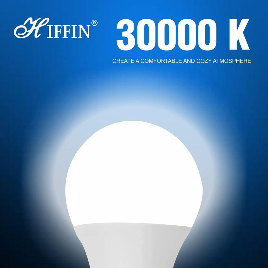 HIFFIN® Pack of 4pcs Super Bright Light Bulb 20 Watt Equivalent A21 LED Light Bulb, White 3000K, 2200 High LED Bulb, E27 Base, Non-Dimmable