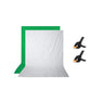 HIFFIN® 8x12 ft White|Green Screen, Photography Backdrop Background with 2 Clip, Chromakey Panel for Photo Backdrop Video Studio, Muslin Background Screen