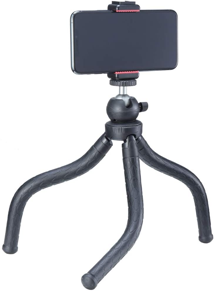 ULANZI ST-07 Phone Tripod Mount with Cold Shoe Mount for Microphone LED Video Light 1/4'' Tripod Screw for All Smartphone Vlog Vlogging