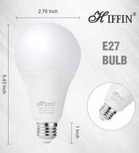 HIFFIN® Pack of 4pcs Super Bright Light Bulb 20 Watt Equivalent A21 LED Light Bulb, White 3000K, 2200 High LED Bulb, E27 Base, Non-Dimmable
