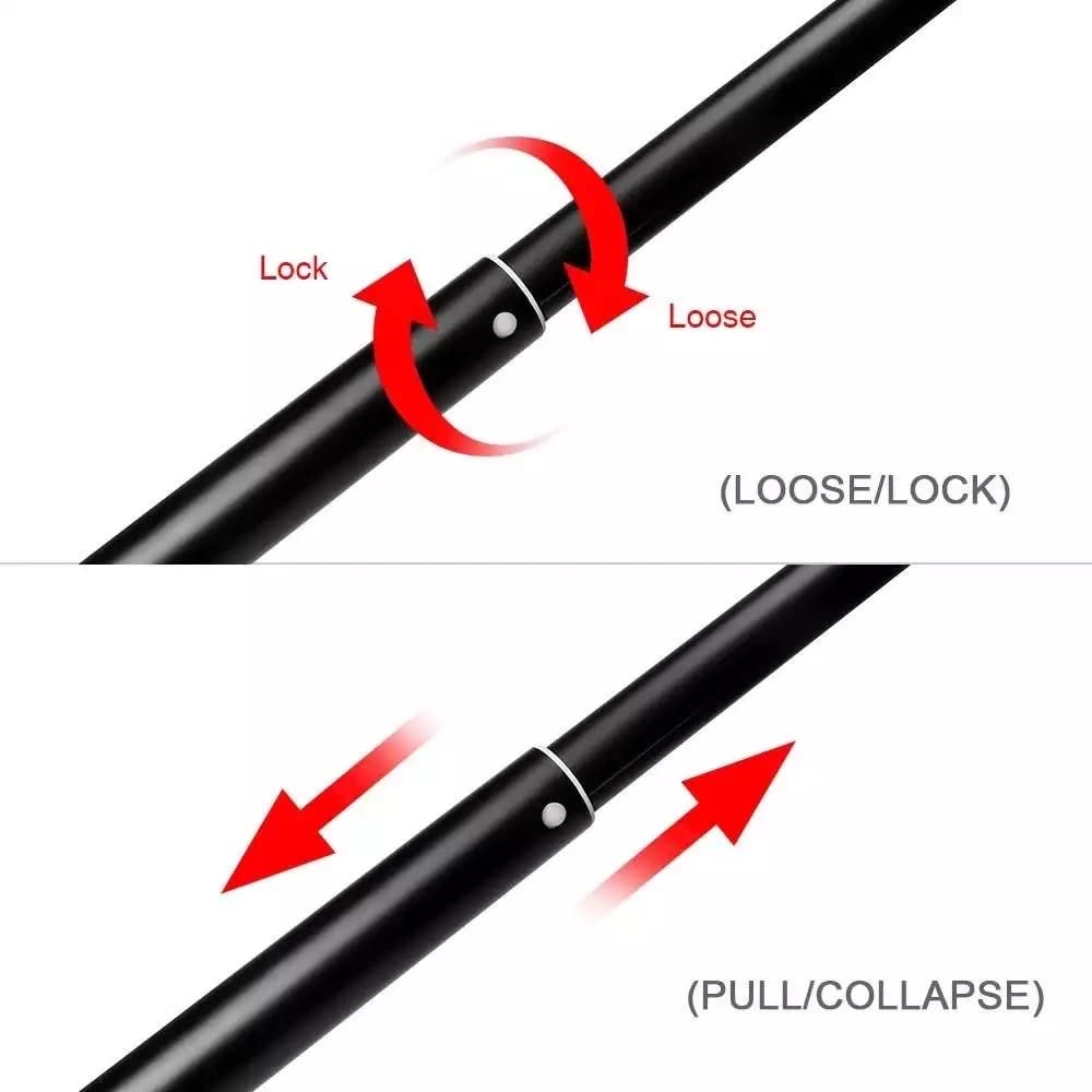 HIFFIN 118"/3 Meters Ultra Long Selfie Stick for GoPro Max Hero 9 8 7 6 5 4 3+, Insta 360 One R One X, DJI Osmo Action, Extendable at 6 Lengths Carbon Fiber Lightweight Pole Monopod .