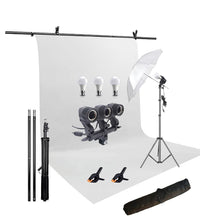HIFFIN® White Screen Backdrop 8x12 ft with 9 ft Stand - 6x9 ft Photography Backdrop with 2 Pcs Clamps, 1PCs Carry Bag (T Shape Kit C2 C1 White & Triple Holder Kit M1)