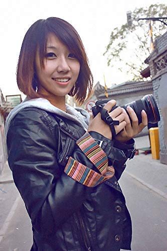 HIFFIN® Universal Color Stripes Soft red Camera Neck Straps Shoulder Strap Belt Grip for DSLR Nikon Canon Panasonic Sony Pentax