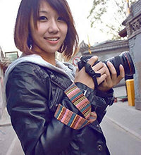 HIFFIN® Universal Color Stripes Soft red Camera Neck Straps Shoulder Strap Belt Grip for DSLR Nikon Canon Panasonic Sony Pentax