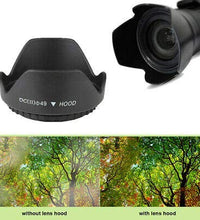 HIFFIN  49mm Flower Lens Hood Screw Mount for Canon Nikon Sony Olympus Pentax & All Other Digital SLR Cameras (49mm Flower Lens Hood)