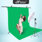 HIFFIN® Green Screen Backdrop 6x10 ft with 9 ft Stand - 6x9 ft Photography Backdrop with 2 Pcs Spring Clamps, 1PCs Carry Bag (T Shape Kit C2 C1 Green & Double Holder Kit M1)