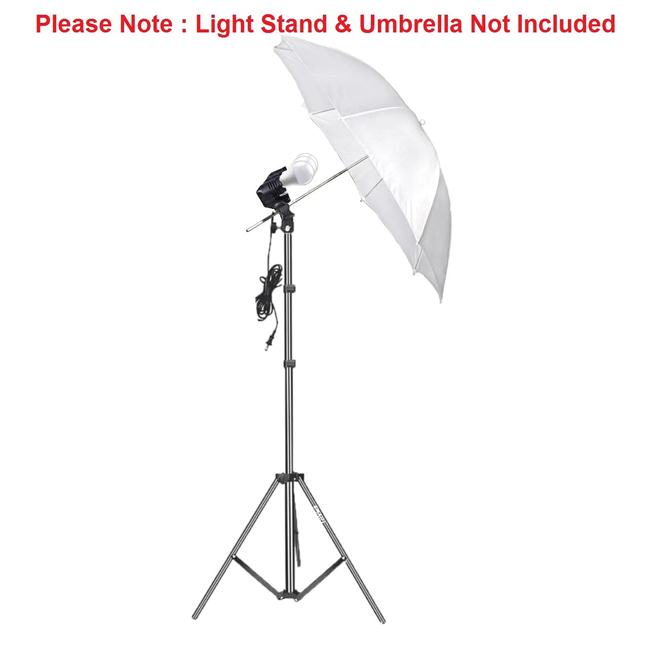 HIFFIN® 20W Bulb Photography Studio Swivel 3 Lamp Bulb Holder E27 Socket Flash Swivel Adapter for Photo Video Studio Softbox Video Light - Black