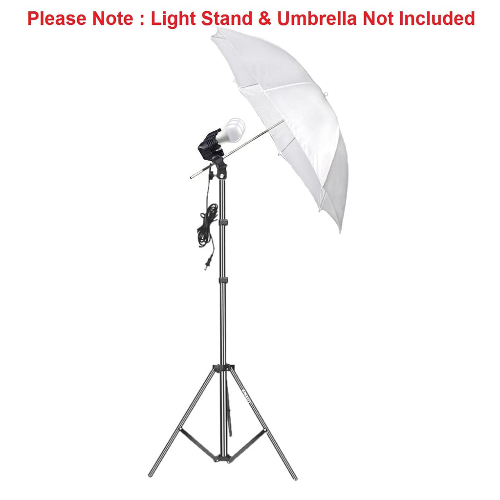 HIFFIN® 20W Bulb Photography Studio Swivel 3 Lamp Bulb Holder E27 Socket Flash Swivel Adapter for Photo Video Studio Softbox Video Light - Black