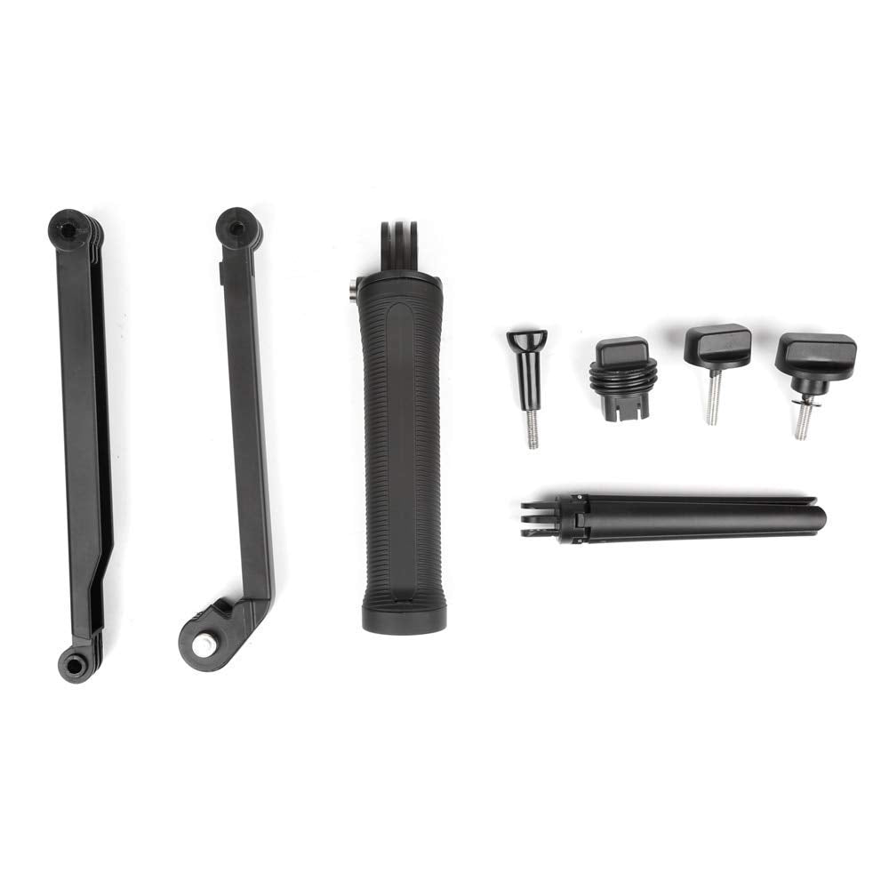 HIFFIN® Combo for GO PRO 9 3-Way Monopod Grip Arm Tripod Foldable Selfie Stick with Housing Cage for Go pro 9, Ulanzi G9-4 Housing Cage Protective Case...
