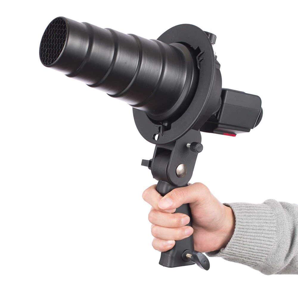 HIFFIN® S-Type Bracket Holder with Bowens Mount for Speedlite Flash Snoot Softbox Beauty Dish Reflector Umbrella