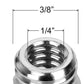 HIFFIN® Metal 1/4" to 3/8" Tripod Convert Screw Adapter 3/8" to 1/4" Reducer Bushing Convert Screw Adapter for Tripod Monopod Ballhead Stand and Video Light DSLR SLR (Pack of 10)