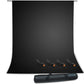 HIFFIN® Black Screen Backdrop 6x10 ft with Stand 6x9FT Photography Backdrop with 1PC 6.5FT T-Shape Backdrop Stands, 4PCs Spring Clamps, 1PCs Carry Bag