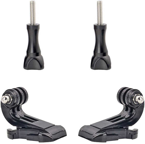 HIFFIN® J Hook Buckle Mount for Vertical Surface, Compatible for All GoPro Max/GoPro Hero 8 7 6 5 4 3+ 3 HD and Other Camera - Black (2pcs)