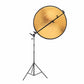 HIFFIN® HF- SPL Reflector Stand Kit 9ft Stand with Reflector Stand | Reflector 32-inch / 107 cm 5 in 1 Collapsible Multi-Disc Light Reflector with Bag - Translucent, Silver, Gold, White and Black