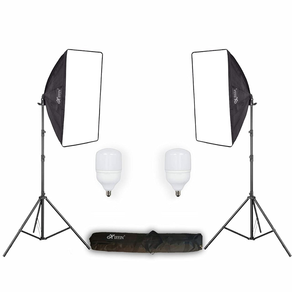 HIFFIN® SL50 W Professional Soft Led Photo & Video Light Softbox Lighting Kit for YouTube Videos Shooting, Studio Videography, Portrait Shooting, Product Photography, Studio Lights for Photography Mark 2