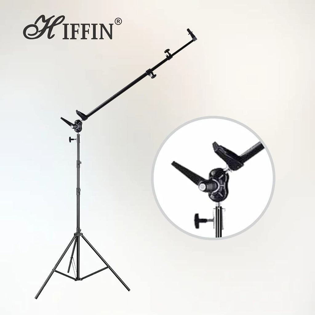 HIFFIN® HF- SPL Reflector Stand Kit 9ft Stand with Reflector Stand | Reflector 32-inch / 107 cm 5 in 1 Collapsible Multi-Disc Light Reflector with Bag - Translucent, Silver, Gold, White and Black