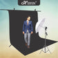 HIFFIN® Black Screen Backdrop 8x12 ft with 9 ft Stand - 6x9 ft Photography Backdrop with 2 Pcs Spring Clamps, 1PCs Carry Bag (T Shape Kit C2 C1 Black & Double Holder Kit M1)